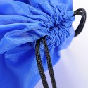 2Pcs Sports/Casual/Outdoor/Travel Shoe Storage Bag Drawstring BackPack Book Bag Rope bag Shoulder Straps(Blue+Black)  