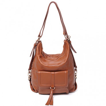 Women Cowhide Sling Bag Shoulder Bag / Tote / Backpack / Mobile Phone Bag / Travel Bag-Beige / Brown / Black  