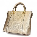 Women PU Barrel Shoulder Bag / Tote - Beige / Gold / Black  