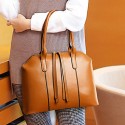 Women PU Shell Shoulder Bag / Tote - Brown / Red / Black